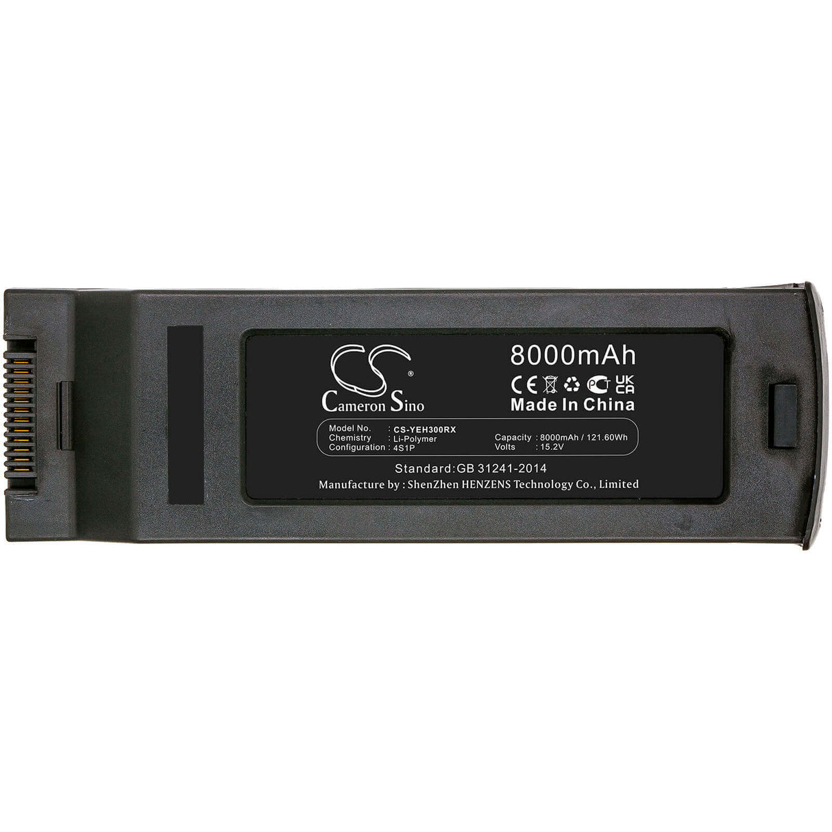 15.2V, Li-Polymer, 8000mAh, Drones battery fits Yuneec, Yuntyh3b4s5250, Typhoon H3, 121.6Wh Drones Cameron Sino Technology Limited (Dangerous Goods)