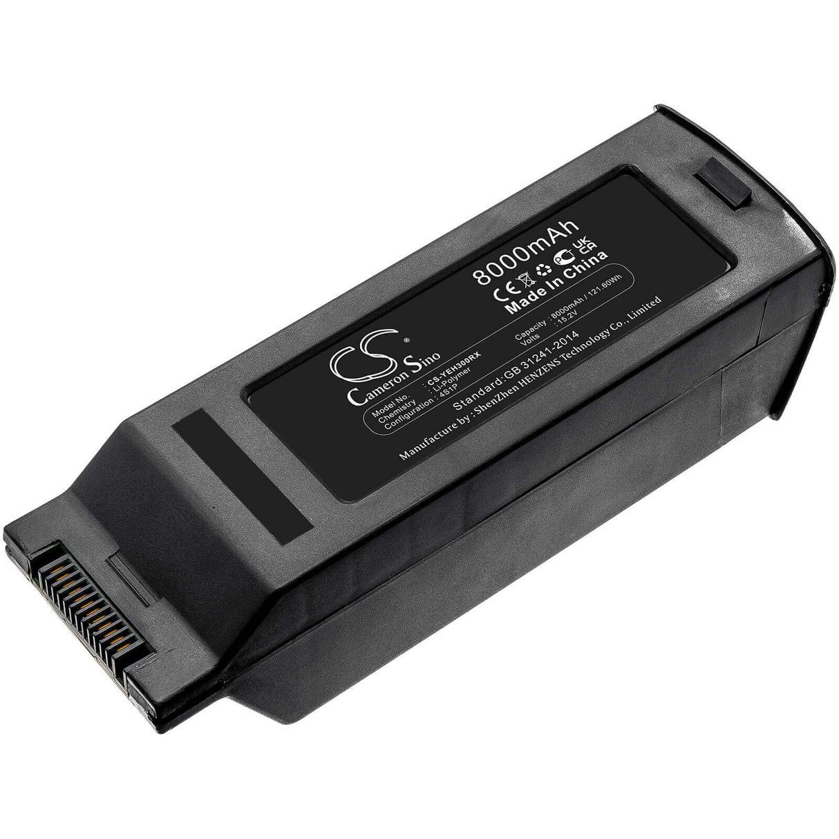 15.2V, Li-Polymer, 8000mAh, Drones battery fits Yuneec, Yuntyh3b4s5250, Typhoon H3, 121.6Wh Drones Cameron Sino Technology Limited (Dangerous Goods)