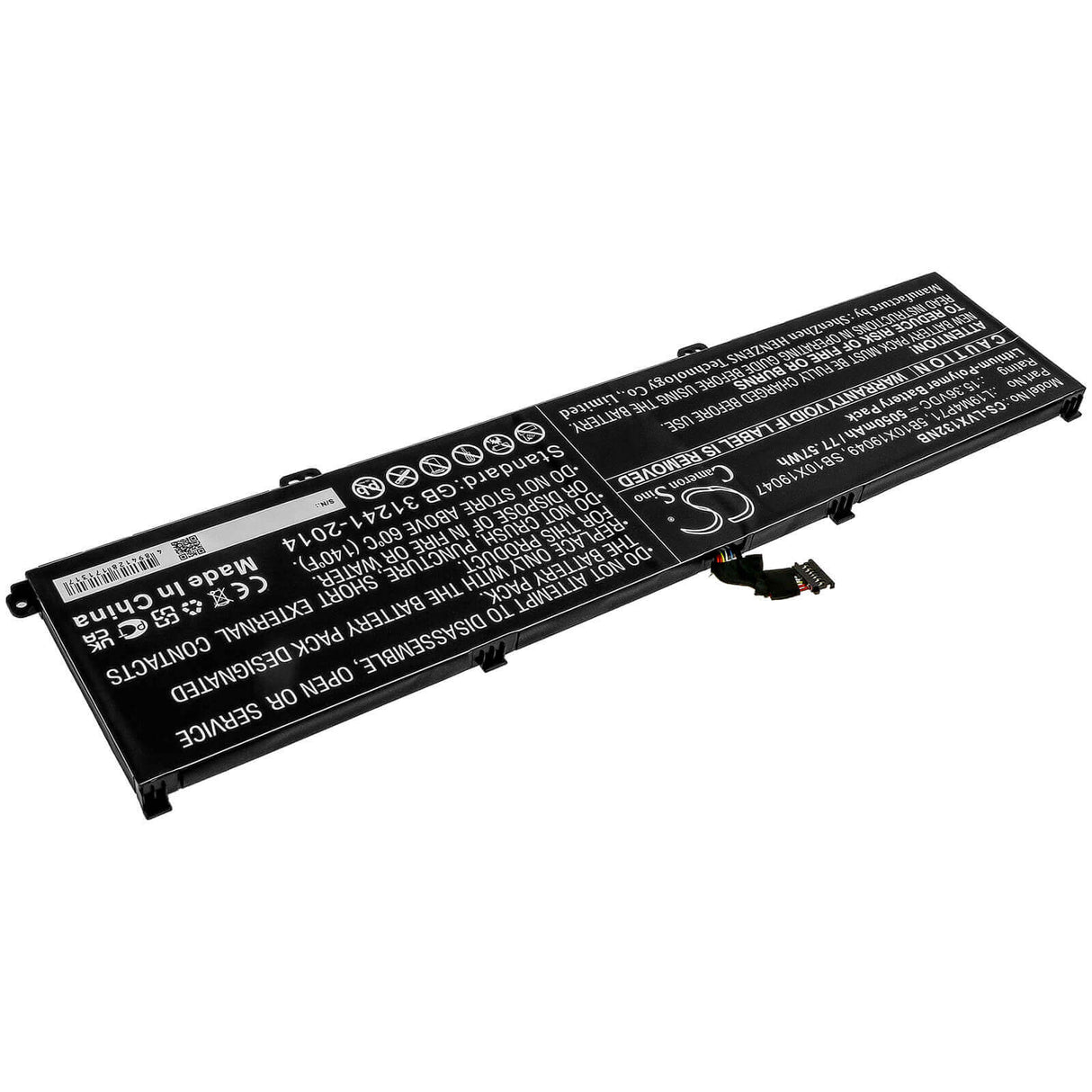 15.36v, Li-polymer, 5050mah, Battery Fit's Lenovo, Thinkpad X1 Extreme Gen 3, Thinkpad X1 Extreme Gen 3 20tk, Thinkpad X1 Extrem Notebook, Laptop Cameron Sino Technology Limited