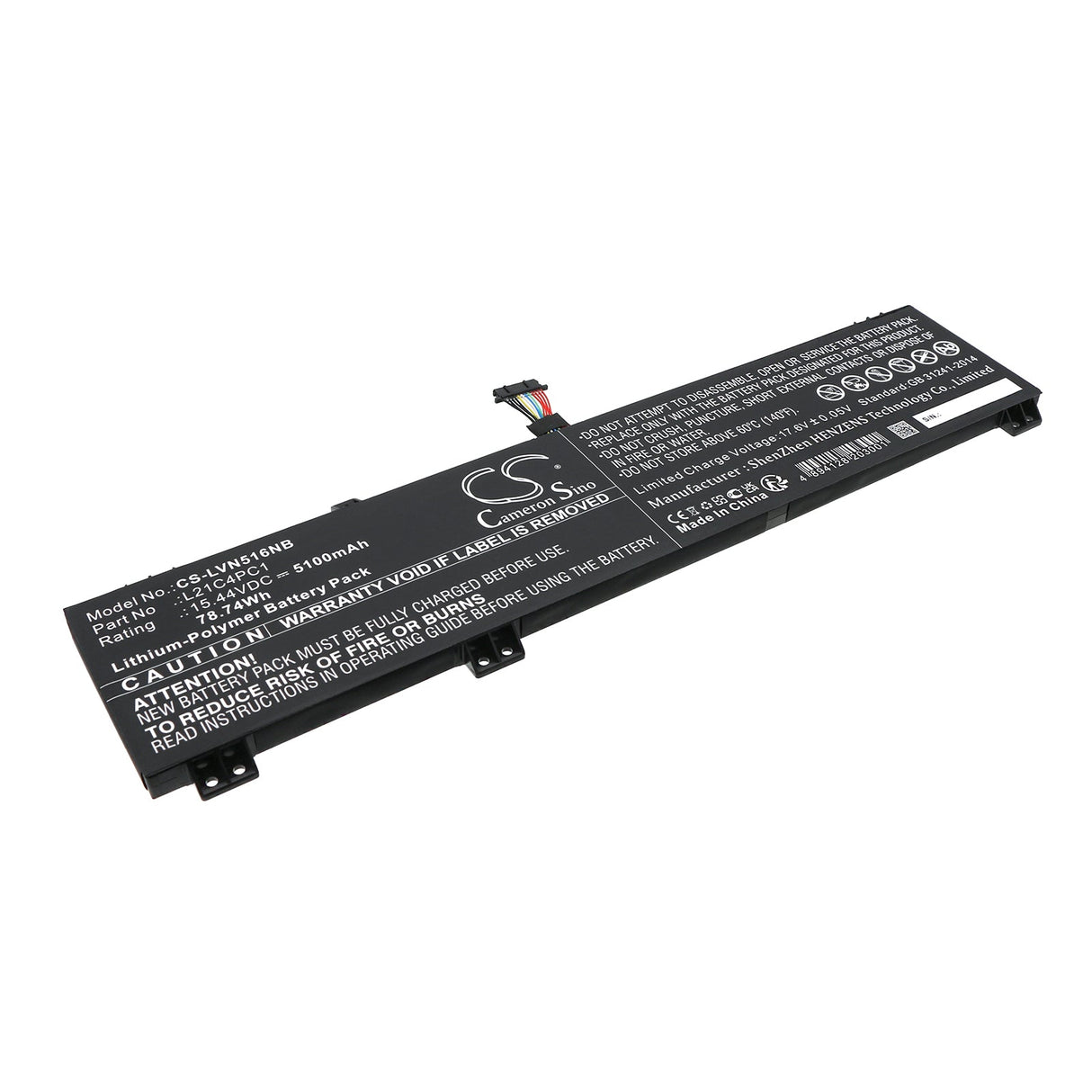 15.44v, Li-polymer, 5100mah, Battery Fits Legion 5 15arh7h 82rd0002sb, Legion 5 15arh7h 82rd000huk, 78.74wh Notebook, Laptop Cameron Sino Technology Limited