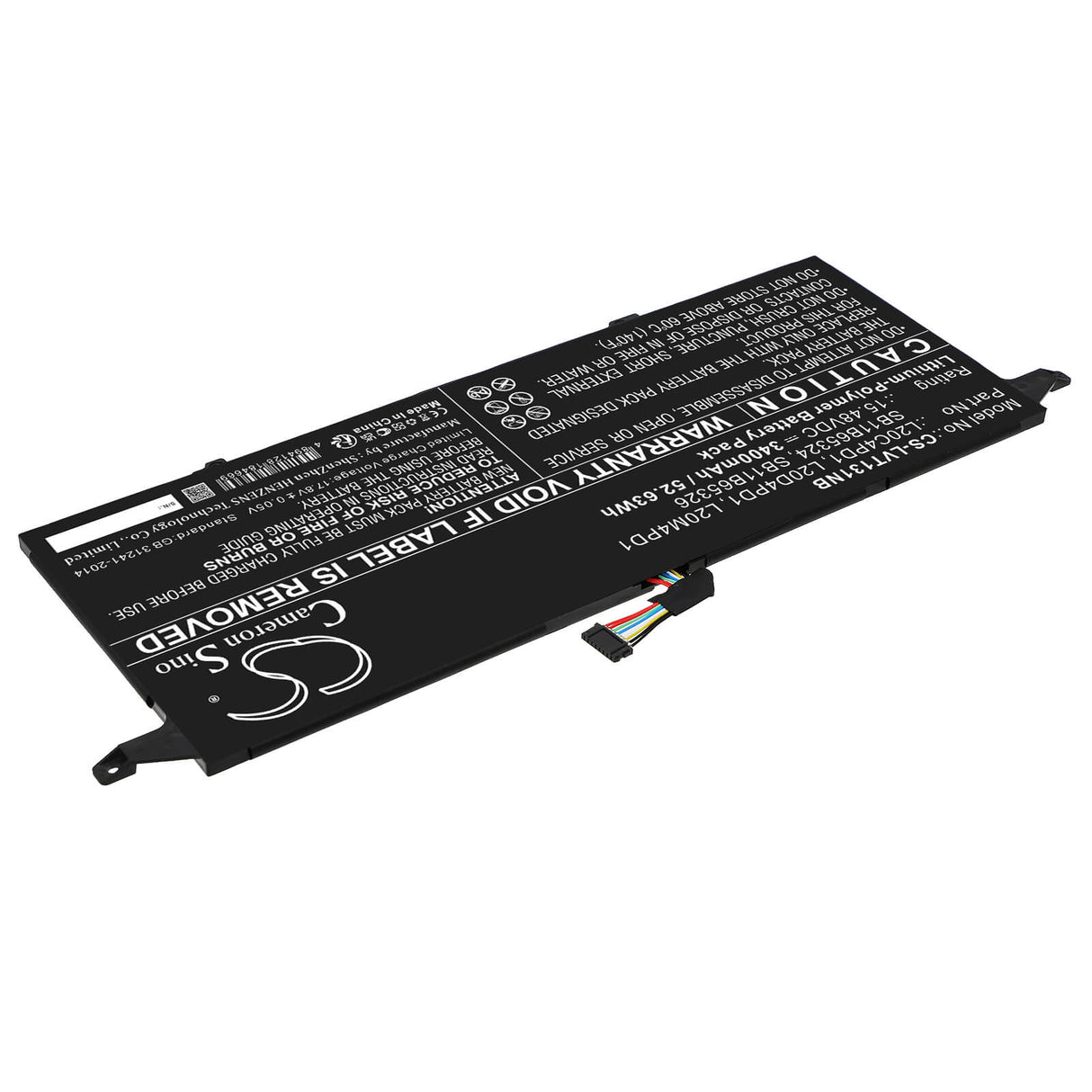 15.48v, Li-ion, 3400mah, Battery Fits Lenovo, Thinkbook 13x Itg 20wj0001us, 52.63wh Notebook, Laptop Cameron Sino Technology Limited
