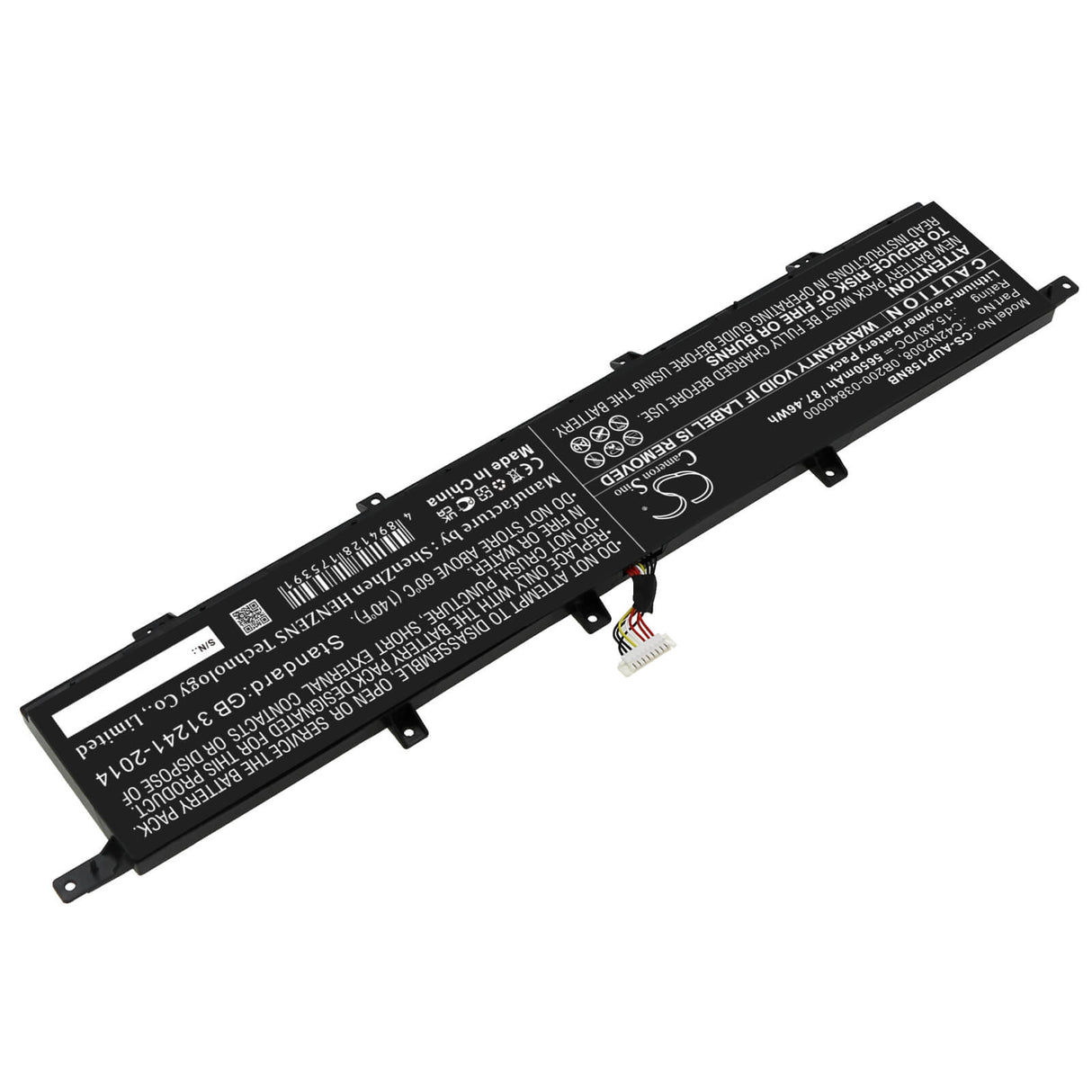 15.48v, Li-ion, 5650mah, Battery Fits Asus, Zenbook Pro 15 Ux582lr, Zenbook Pro 15 Ux582lr-h2002r, 87.46wh Notebook, Laptop Cameron Sino Technology Limited