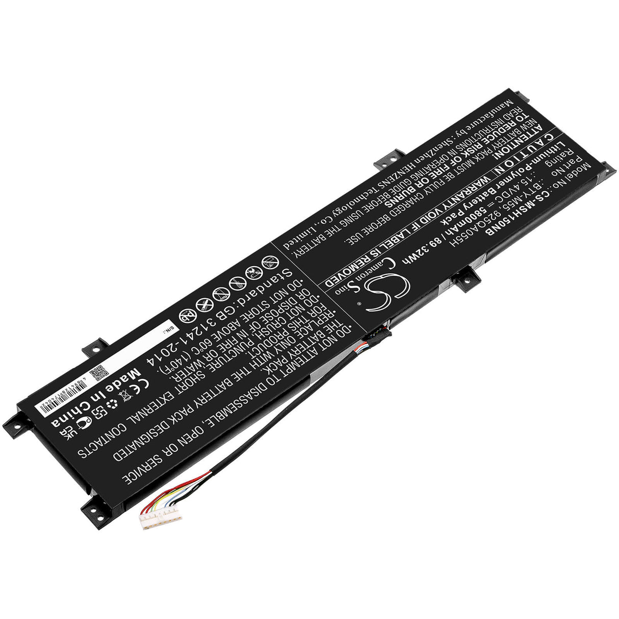 15.4v, 5800mah, Li-polymer Battery Fit's Msi, Alpha 15 A3ddk, Alpha 15 A4dek, Alpha 15 B5eek, 89.32wh Notebook, Laptop Cameron Sino Technology Limited