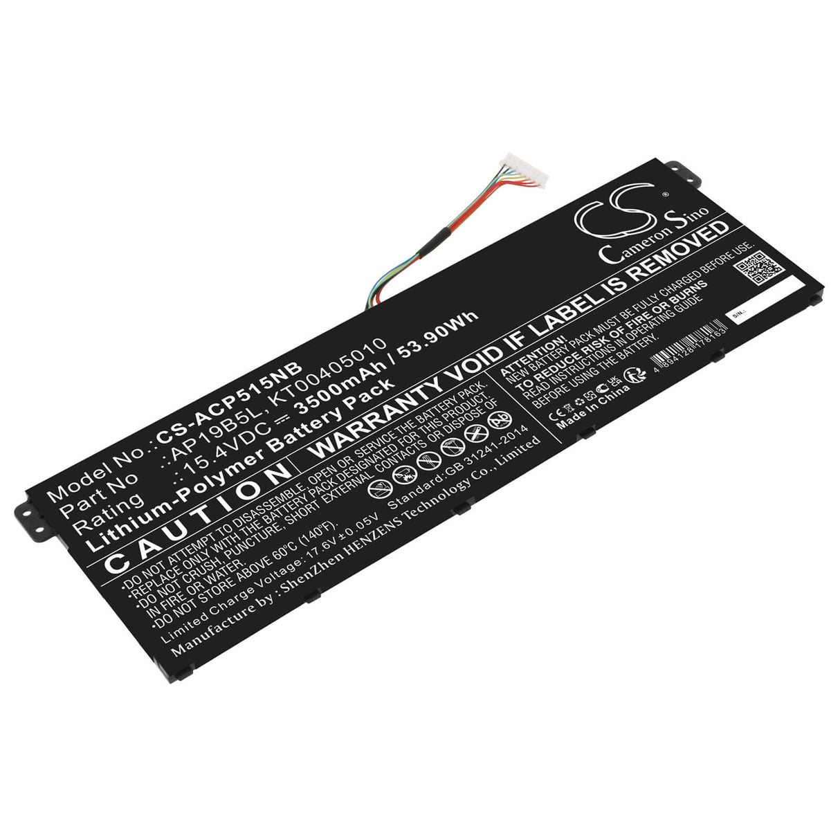 15.4v, Li-ion, 3500mah, Battery Fits Acer, A515-43-r19l, Aspire 5 A515-43, 53.90wh Notebook, Laptop Cameron Sino Technology Limited