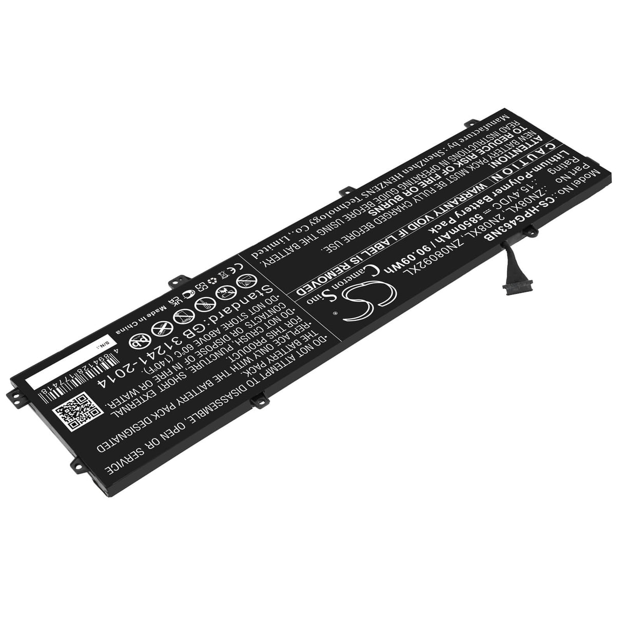 15.4v, Li-ion, 5850mah, Battery Fits Hp, Zbook Studio G3 V8n22pa, Zbook Studio G3 V8n23pa, 90.09wh Notebook, Laptop Cameron Sino Technology Limited