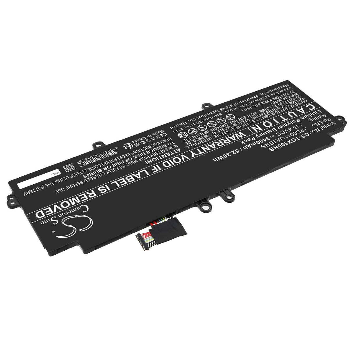 15.4v, Li-polymer, 3400mah, Battery Fits Dynabook, Portege X30l-j, Portege X30l-j Pcr10a-009003, 52.36wh Notebook, Laptop Cameron Sino Technology Limited