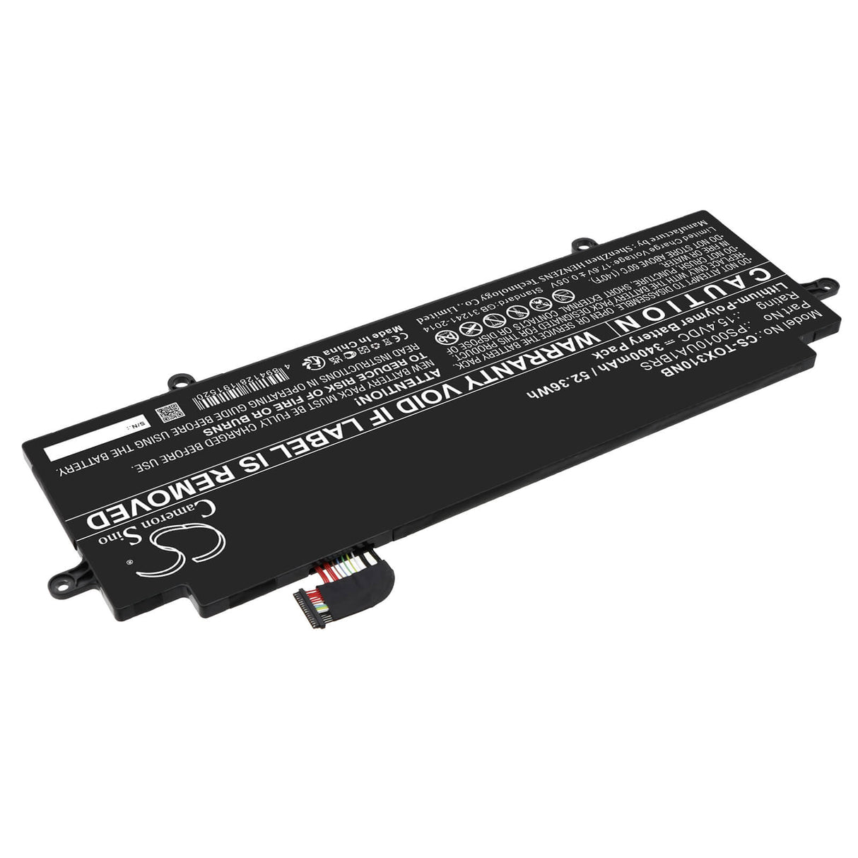 15.4v, Li-polymer, 3400mah, Battery Fits Dynabook, Portege X30w-j-02f, Portege X30w-j-061, 52.36wh Notebook, Laptop Cameron Sino Technology Limited