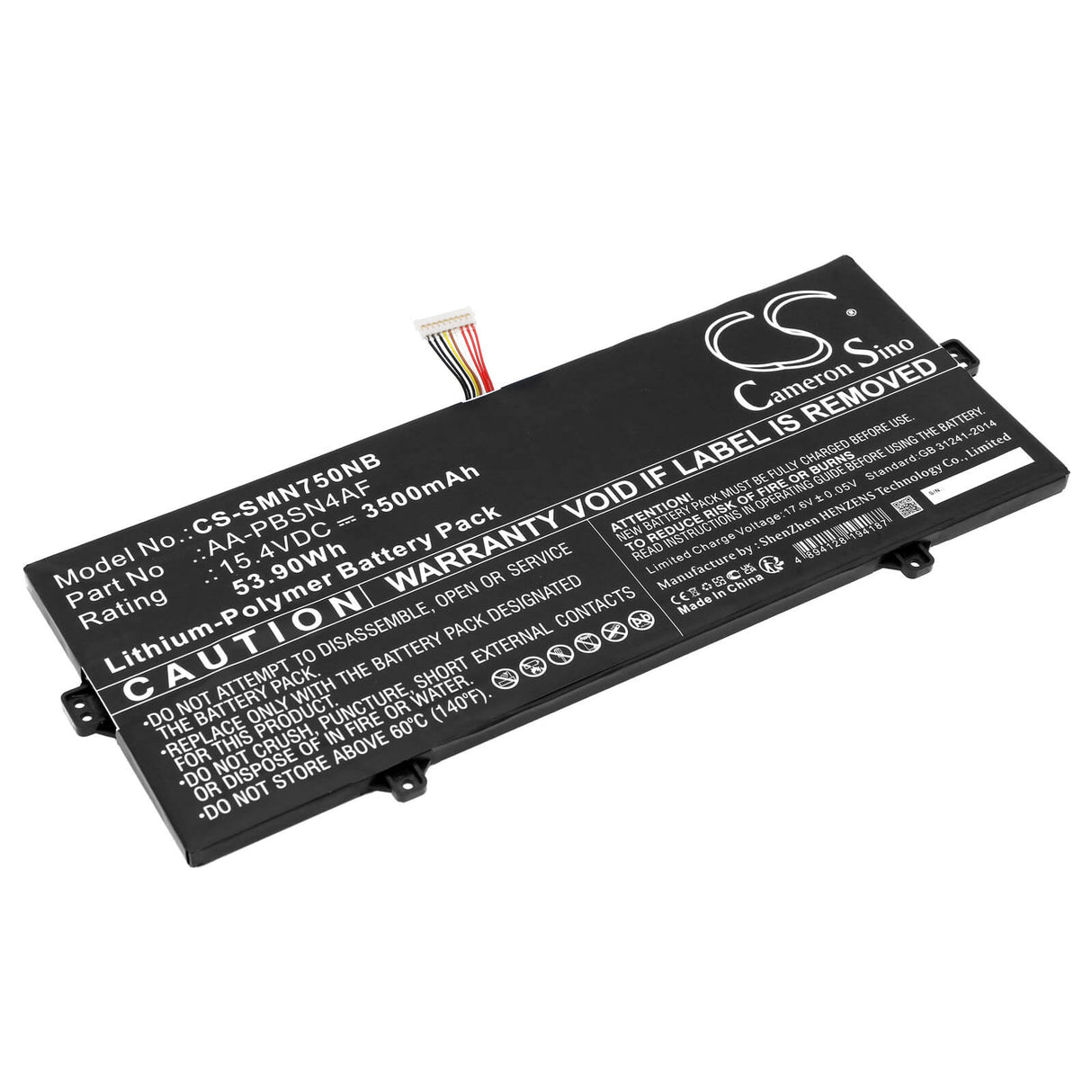 15.4v, Li-polymer, 3500mah, Battery Fits Samsung, Galaxy Book Flex Alpha Np730qc, 53.90wh Notebook, Laptop Cameron Sino Technology Limited
