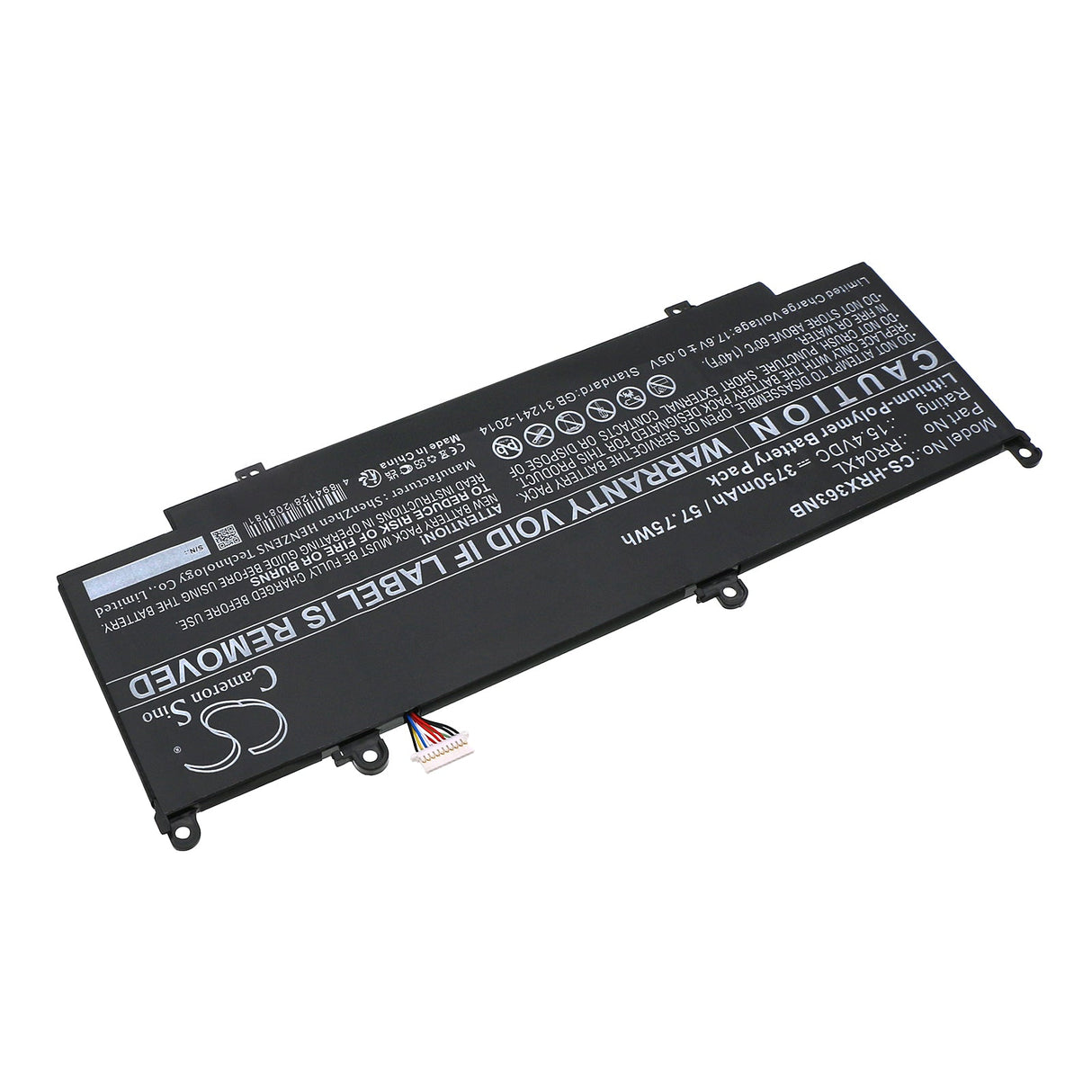 15.4V, Li-Polymer, 3750mAh, Notebook, Laptop battery fits Hp, Spectre X360 13-4107no, Spectre X360 13-4120nl, 57.75Wh Notebook, Laptop Cameron Sino Technology Limited