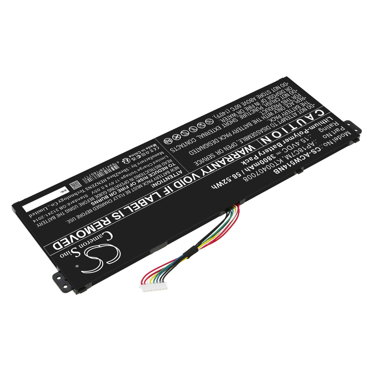 15.4v, Li-polymer, 3800mah, Battery Fits Acer, Conceptd 3 Cn316-73g-729b, Conceptd 3 Cn316-73g-73k5, 58.52wh Notebook, Laptop Cameron Sino Technology Limited