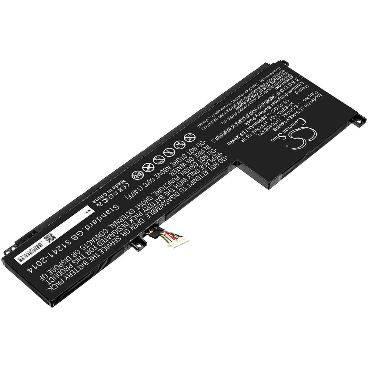 15.4v, Li-polymer, 3850mah, Battery Fit's Hp, Envy 14-eb0000nf, Envy 14-eb0006nj, Envy 14-eb0008np, 59.29wh Notebook, Laptop Cameron Sino Technology Limited