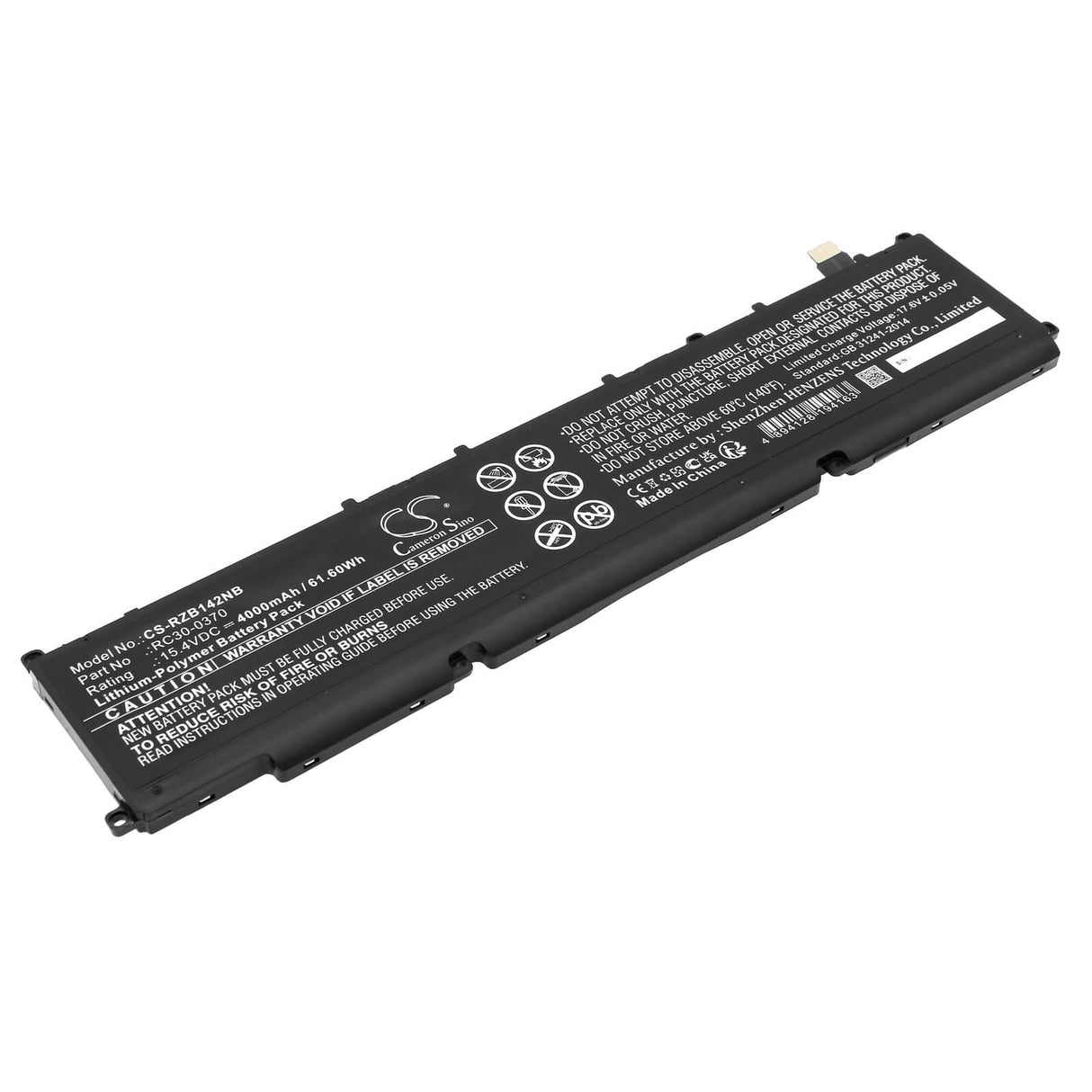 15.4v, Li-polymer, 4000mah, Battery Fits Razer, Blade 14 2021, Blade 14 2022, 61.60wh Notebook, Laptop Cameron Sino Technology Limited