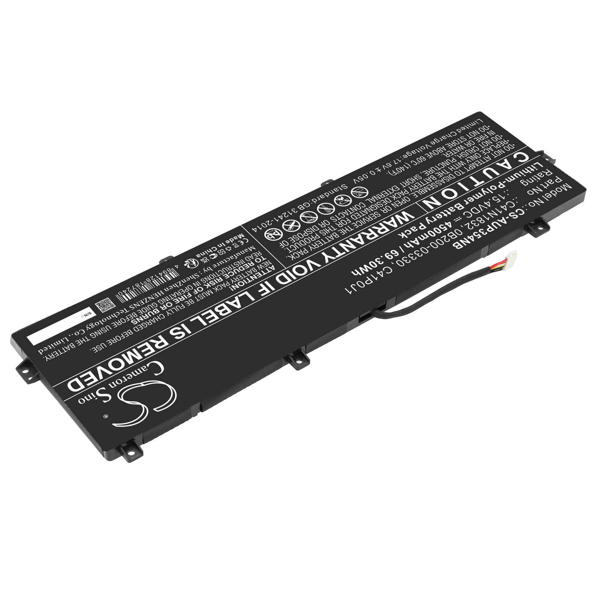 15.4v, Li-polymer, 4500mah, Battery Fits Asus, P3540fb, P3540fb-bq0033, 69.30wh Notebook, Laptop Cameron Sino Technology Limited