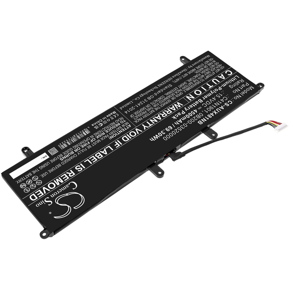 15.4v, Li-polymer, 4500mah, Battery Fits Asus, Zenbook 14 Ux481f, Zenbook 14 Ux481fl, 69.30wh Notebook, Laptop Cameron Sino Technology Limited