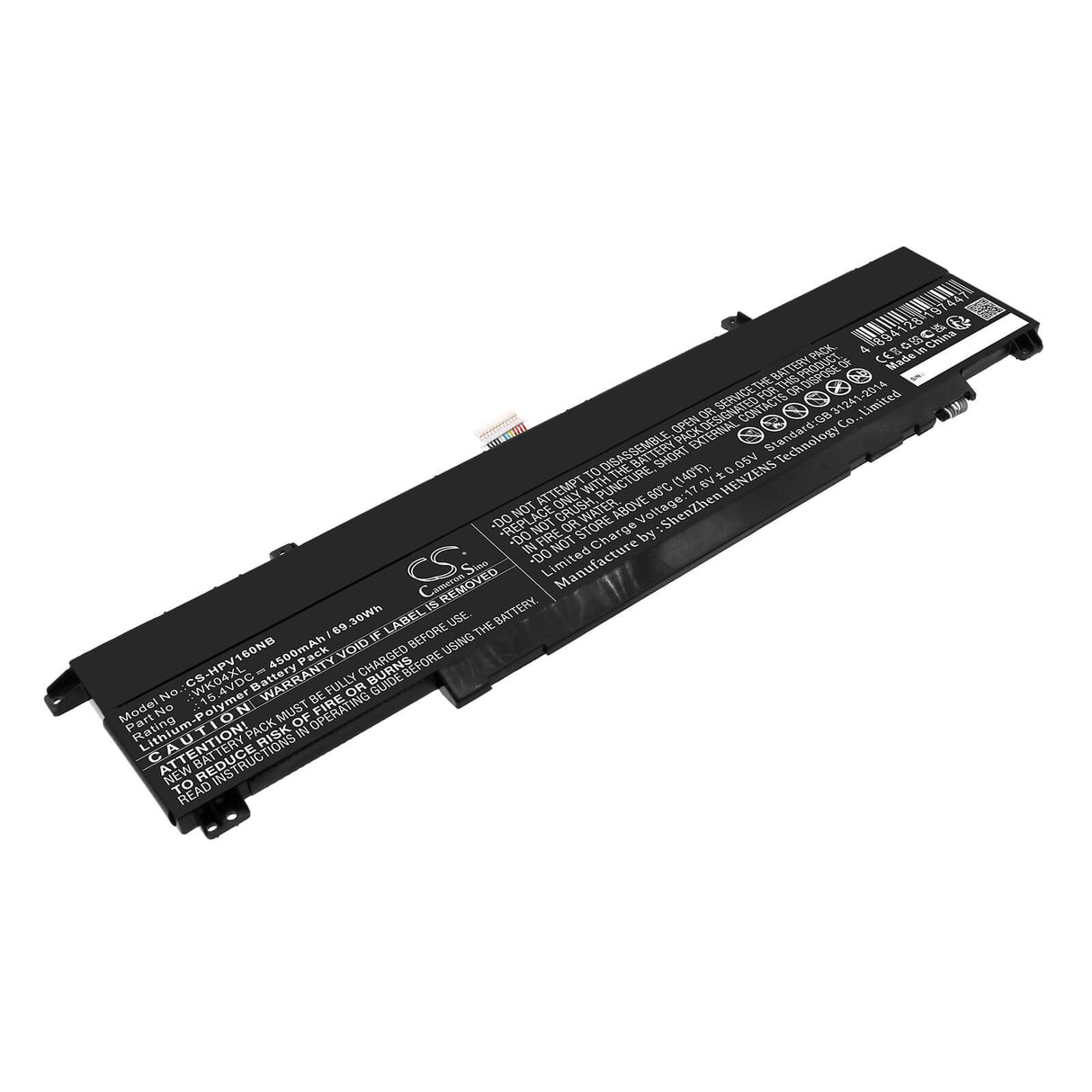 15.4v, Li-polymer, 4500mah, Battery Fits Hp, Omen 16-b0001nb, Omen 16-b0003tx, 69.3wh Notebook, Laptop Cameron Sino Technology Limited