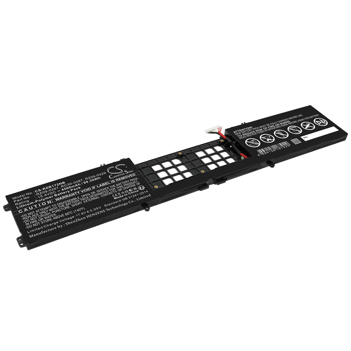 15.4v, Li-polymer, 4500mah, Battery Fits Razer, Blade 17 4k 120hz Rtx 3080 (20, Blade 17 4k Touch 120hz Geforc, 69.30wh Notebook, Laptop Cameron Sino Technology Limited