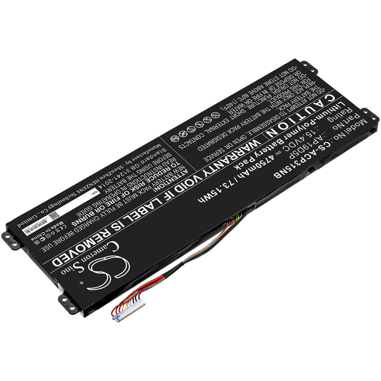 15.4v, Li-polymer, 4750mah, Battery Fit's Acer, Conceptd 3 Cn315-71-72j3, Conceptd 3 Cn315-71-74uw, Conceptd 3 Cn315-72g-50cj, 7 Notebook, Laptop Cameron Sino Technology Limited
