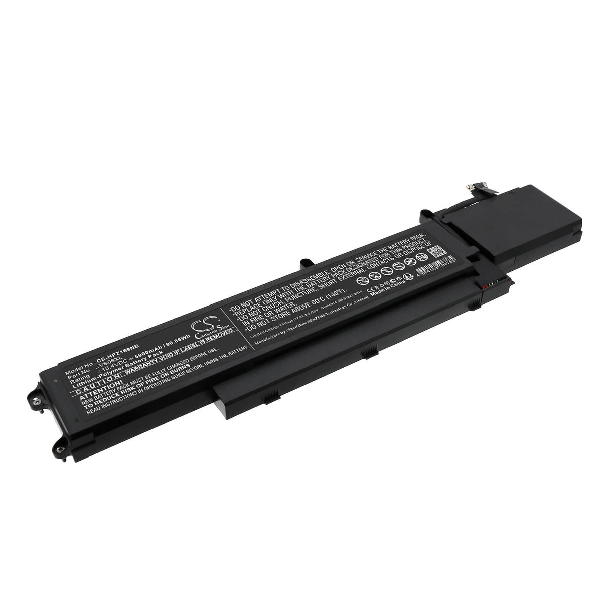 15.4v, Li-polymer, 5900mah, Battery Fits Hp, Zbook Fury 16 G9, Zbook Fury 16 G9 609m3av, 90.86wh Notebook, Laptop Cameron Sino Technology Limited