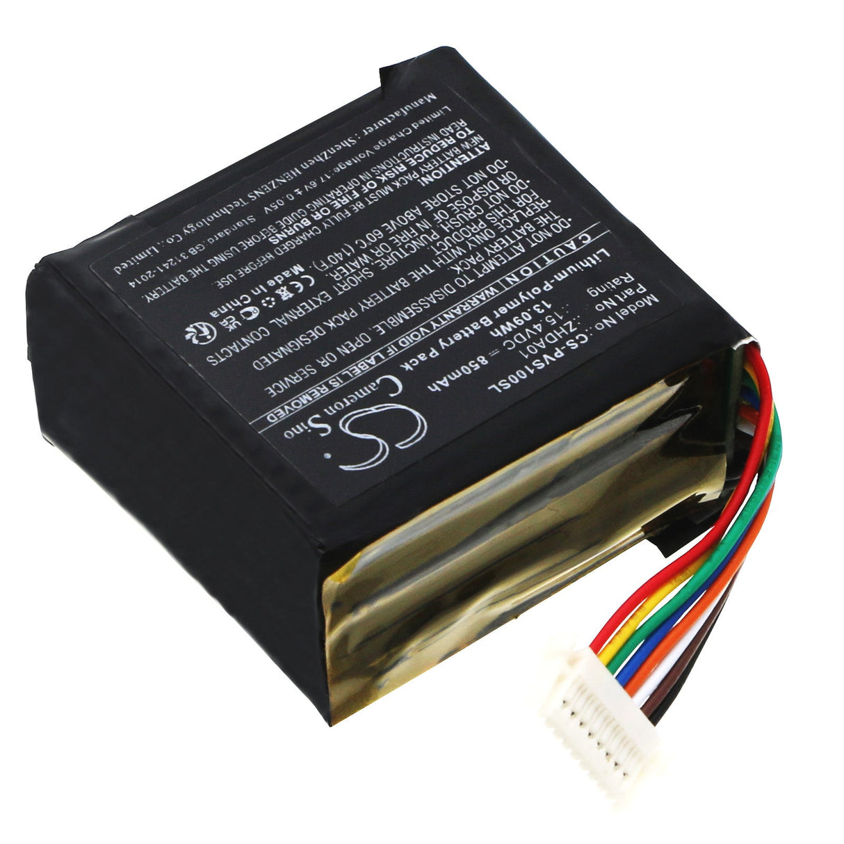 15.4V, Li-Polymer, 850mAh, batterie pour stabilisateurs compatible avec Powervision, Pvs10, S1, 13.09Wh Gimbals Cameron Sino Technology Limited