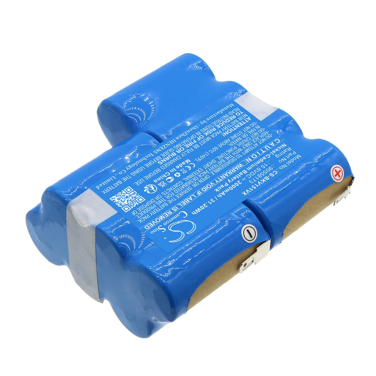 15.6V, Ni-CD, 2000mAh, Vacuum battery fits Black & Decker, 15.6v Dustbuster, Chv1510, 31.2Wh Vacuum Cameron Sino Technology Limited