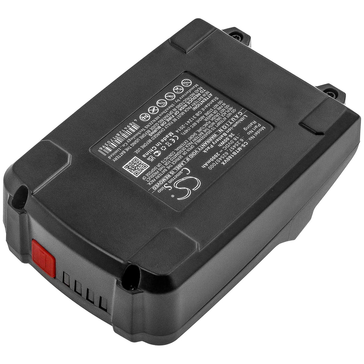 18.0v, 2000mah, Li-ion Power Tools Battery Fit's Metabo, 160-5 18 Ltx Bl Of, Ag 18, 36.00wh Power Tools Cameron Sino Technology Limited (Power Tools)