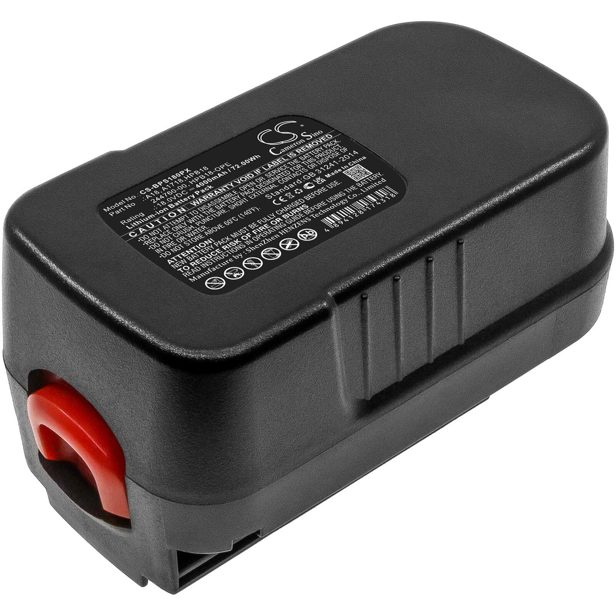 18.0V, Li-ion, 4000mAh, Power Tools battery fits Black & Decker, Firestorm, 244760-00, Bd18psk, Bdgl1800, 72Wh Power Tools Cameron Sino Technology Limited (Power Tools)