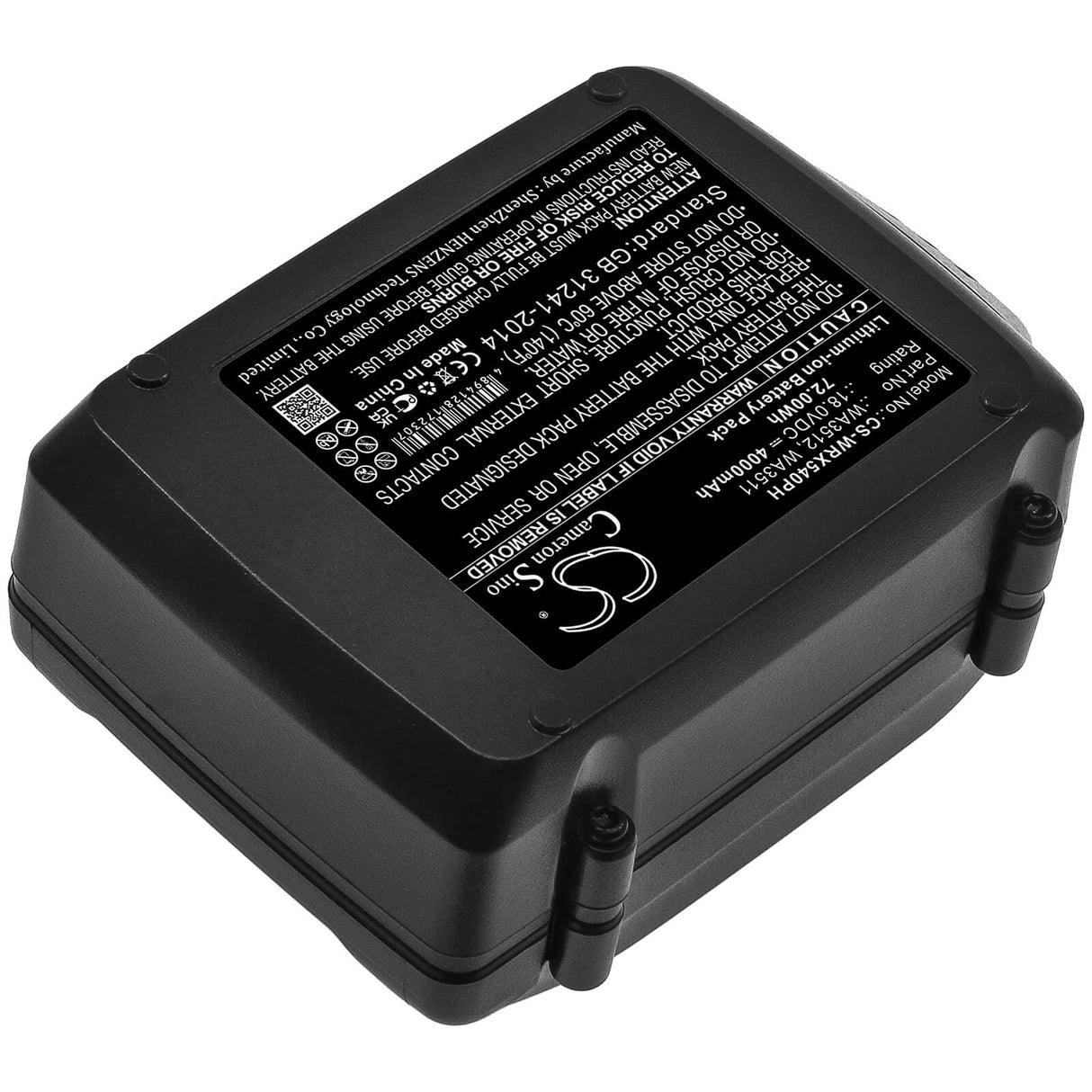 18.0v, 4000mah, Li-ion Power Tools Battery Fit's Worx, Rw9161, Wg150, Wg151, 72.00wh Power Tools Cameron Sino Technology Limited (Power Tools)