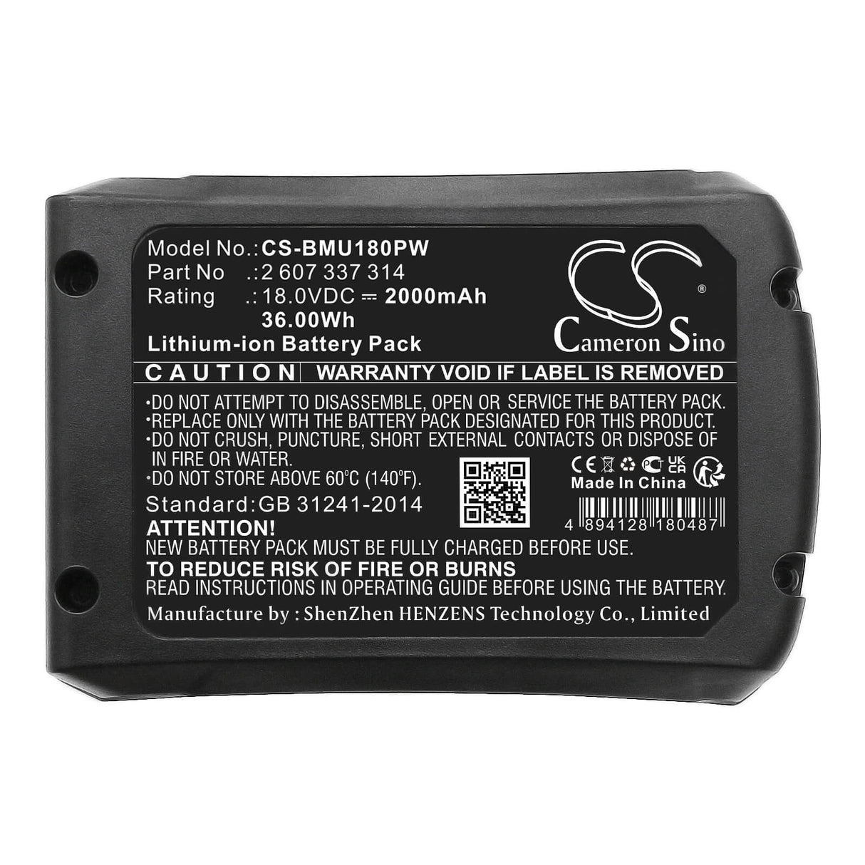 18.0V, Li-ion, 2000mAh, Gardening Tools battery fits Bosch, 1600a005b0, Advancedcut 18, Advancedglue 18v, 36.00Wh Gardening Tools Cameron Sino Technology Limited (Power Tools)