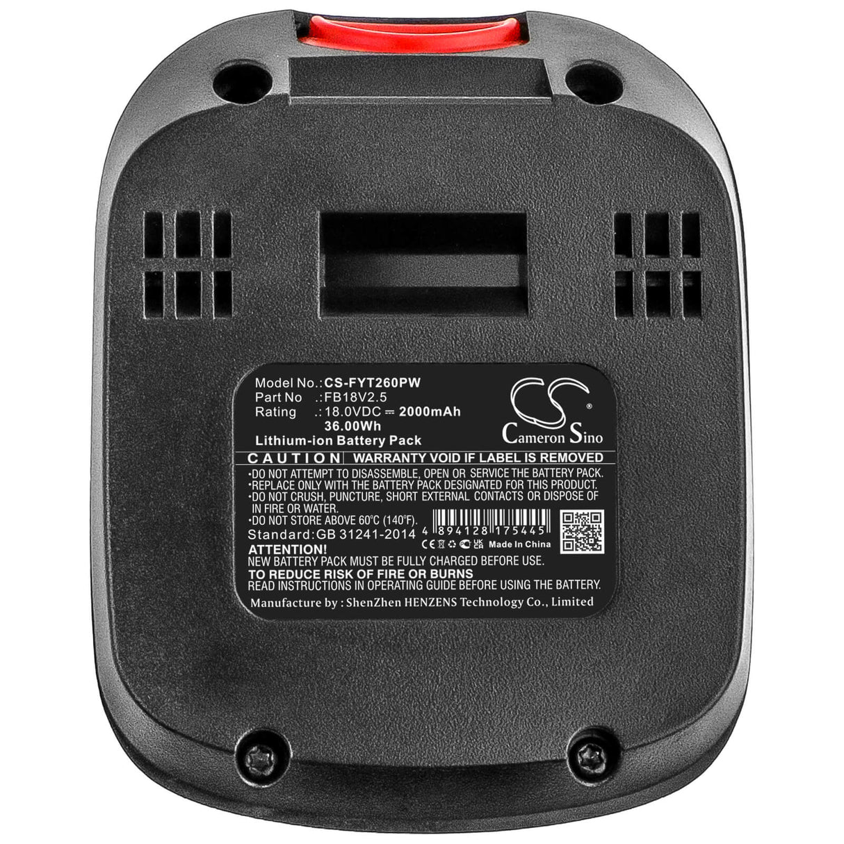 18.0V, Li-ion, 2000mAh, Gardening Tools battery fits Flymo, Fb18v2.5, Easiclean Li 18v Cordless Pres, Easiclean Li Plus, 36.00Wh Gardening Tools Cameron Sino Technology Limited (Power Tools)