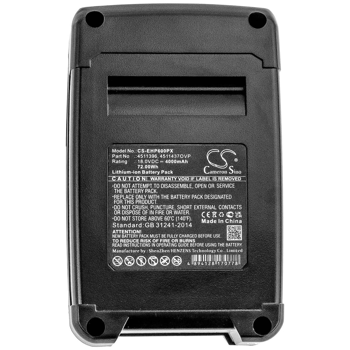 18.0V, Li-ion, 4000mAh, Power Tools battery fits Einhell, 4511396, Px-bat52, Pxbp-300, 72Wh Power Tools Cameron Sino Technology Limited (Power Tools)