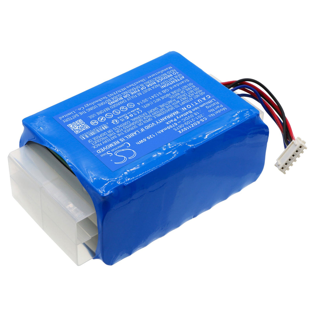 18.0V, Li-ion, 6700mAh Vacuum Battery fits Ecovacs, Airbot Z1, Az1, 120.6Wh Vacuum Cameron Sino Technology Limited (Dangerous Goods)