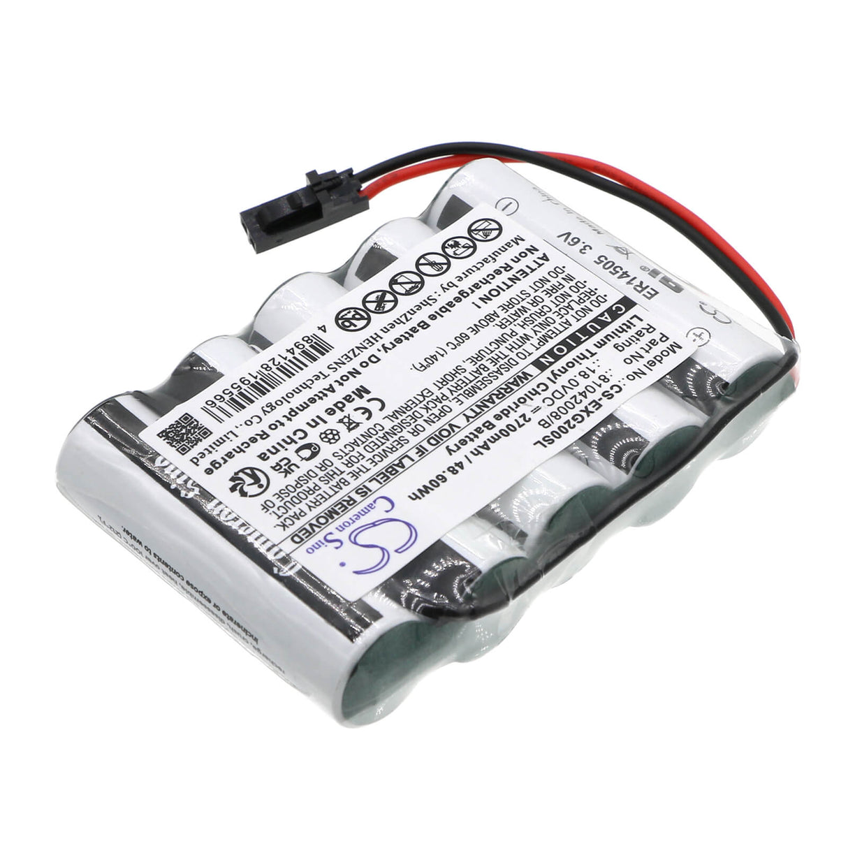 18.0V, Li-SOCl2, 2700mAh, Batterie d'équipement compatible avec Exogen, 81042008/b, Système de guérison osseuse 2000+, 48.6Wh Équipement, Enquête, Test Cameron Sino Technology Limited