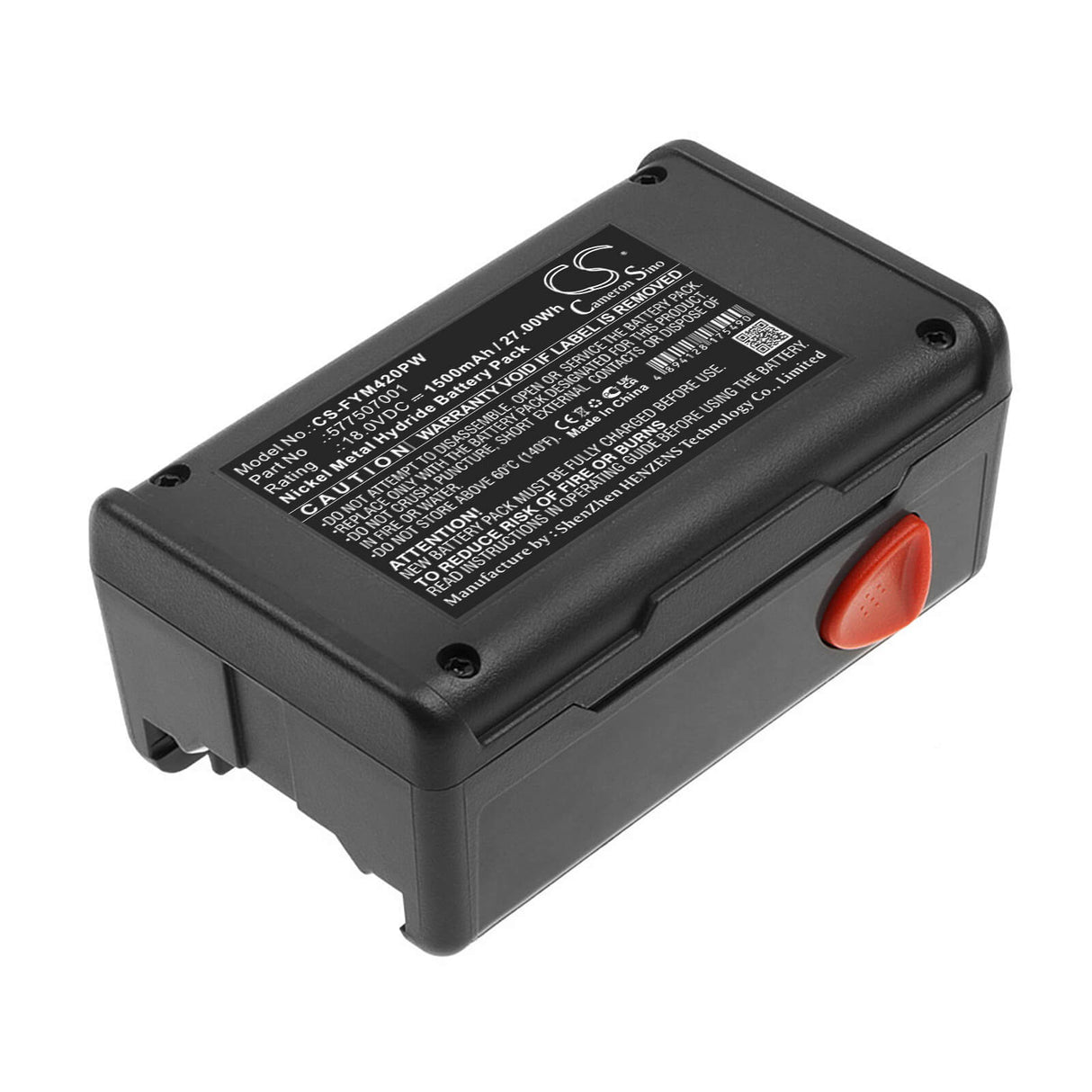 18.0V, Ni-MH, 1500mAh, Gardening Tools battery fits Flymo, 577507001, Contour Cordless Xt, Easicut 420, 27.00Wh Gardening Tools Cameron Sino Technology Limited (Power Tools)