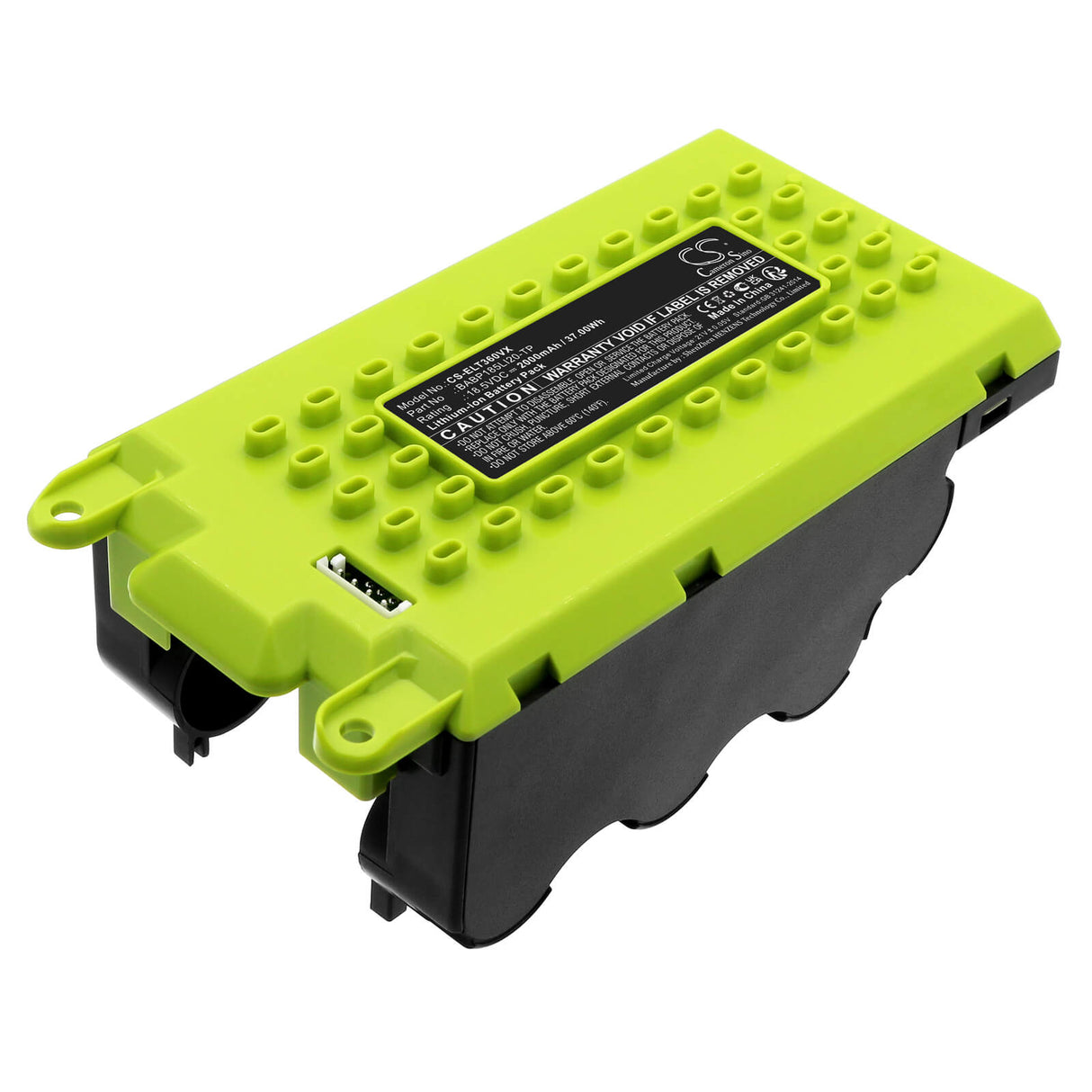 18.5V, Li-ion, 2500mAh, Vacuum battery fits Electrolux, Erg36, Es31c183db, Es31cb18db, 46.25Wh Vacuum Cameron Sino Technology Limited (Suspended)