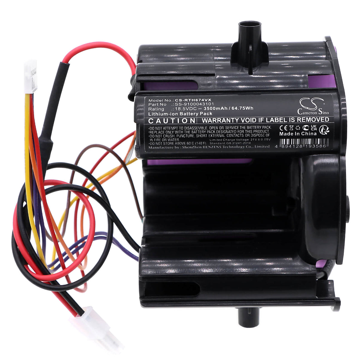 18.5V, Li-ion, 3500mAh, Vacuum battery fits Rowenta, Dual Force 2 In 1, Eo6751no/am0, Rh6735wh/am0, 64.75Wh Vacuum Cameron Sino Technology Limited