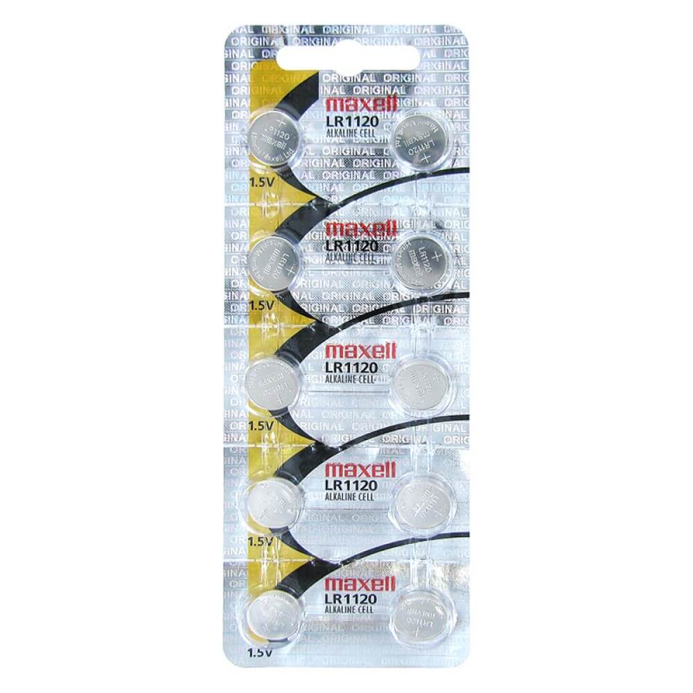 191 - Lr1120 1,5 Volt Pile Alcaline de Remplacement (Carte de 10) Piles Bouton Maxell