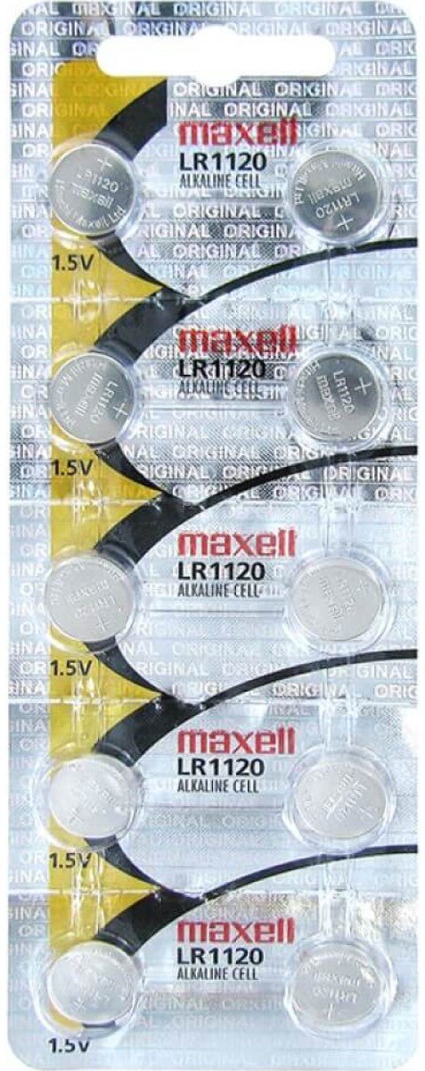 191 - Lr1120 1,5 Volt Pile Alcaline de Remplacement (Carte de 10) Piles Bouton Maxell