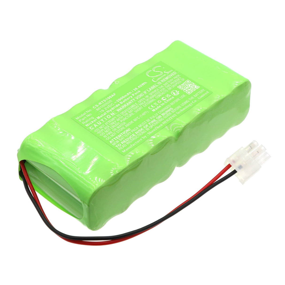 19.2v, Ni-mh, 2000mah, Batterie de porte automatique compatible avec Record, Bat 19, Stg19, 38.40wh Portes automatiques Cameron Sino Technology Limited