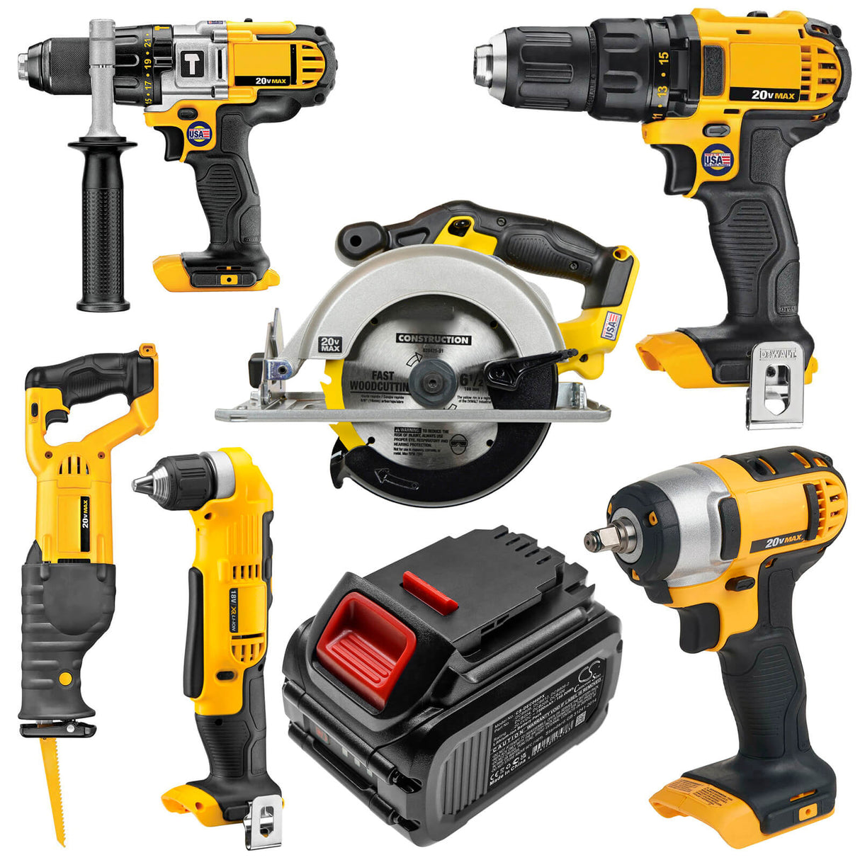 20.0V, Li-ion, 7500mAh, Power Tools battery fits Dewalt, Dcb102, 120v Max, 12v Max Li-ion, 150Wh Power Tools Cameron Sino Technology Limited (Dangerous Goods)