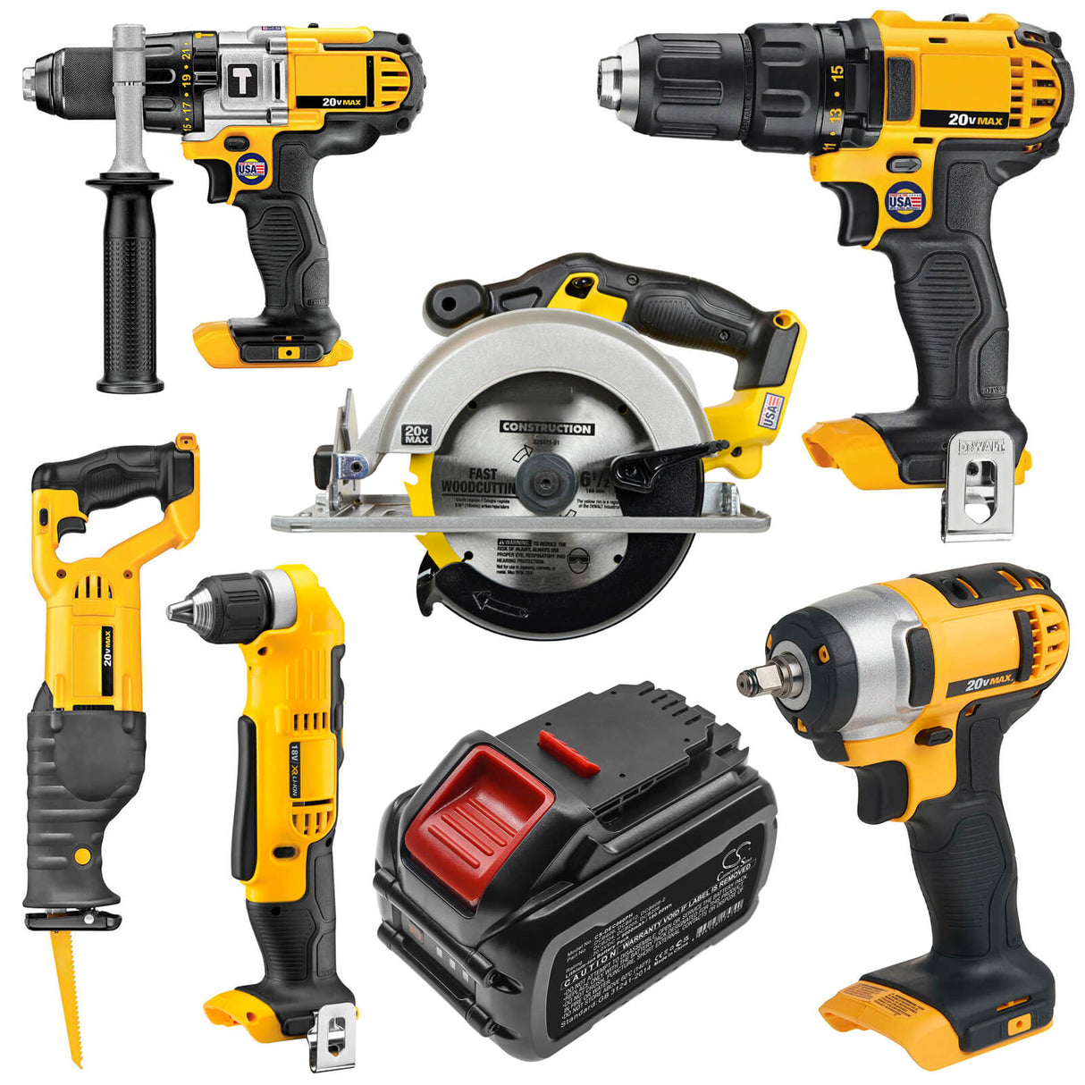 20.0V, Li-ion, 9000mAh, Power Tools battery fits Dewalt, Dcb102, 120v Max, 12v Max Li-ion, 180Wh Power Tools Cameron Sino Technology Limited (Dangerous Goods)