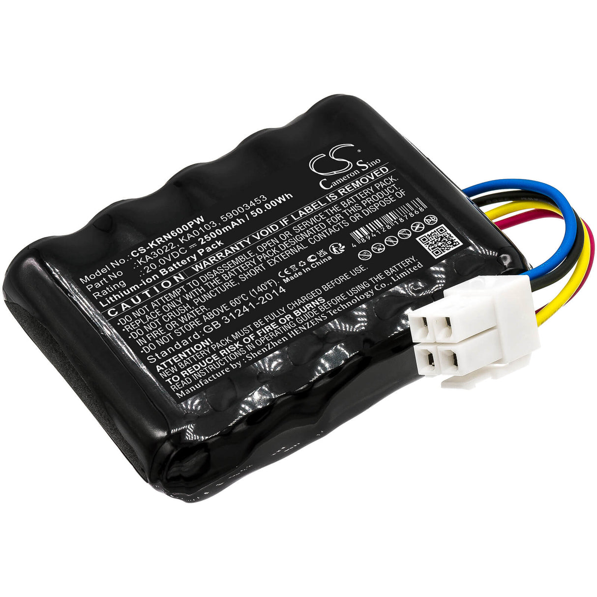 20.0V, Li-ion, 2500mAh, Lawn Mowers battery fits Kress, 59003453, Mission, Mission Kr100 Nano, 50.00Wh Lawn Mowers Cameron Sino Technology Limited