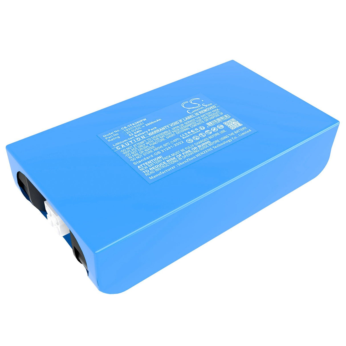 20.0V, Li-ion, 2600mAh, Lawn Mowers battery fits Yard Force, Easymow 260, Mb 400, 52.0Wh Lawn Mowers Cameron Sino Technology Limited