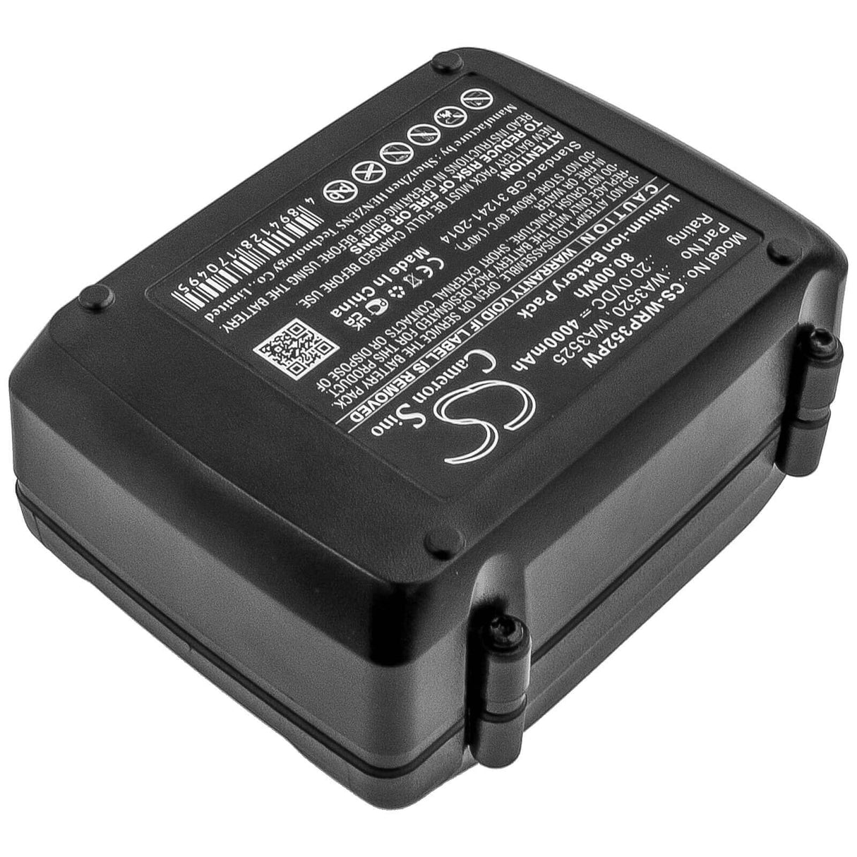 20.0V, Li-ion, 4000mAh, Power Tools battery fits Worx, Wa3012, 20v 1/2" Cordless Drill/driver, 20v 10" Cordless Chainsaw And, 80Wh Power Tools Cameron Sino Technology Limited (Power Tools)