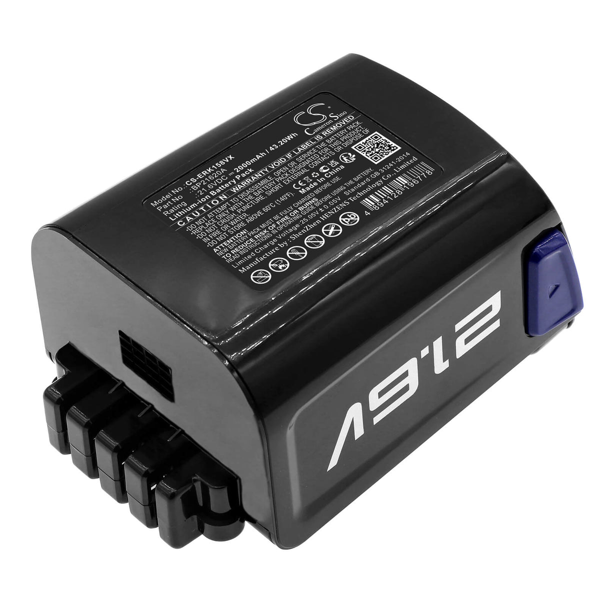 21.6v, Li-ion, 2000mah, Vacuum Battery Fits Eureka, Hyperclean Cordless Sc15820n, Hyperclean Sc15824n, 43.20wh Vacuum Cameron Sino Technology Limited