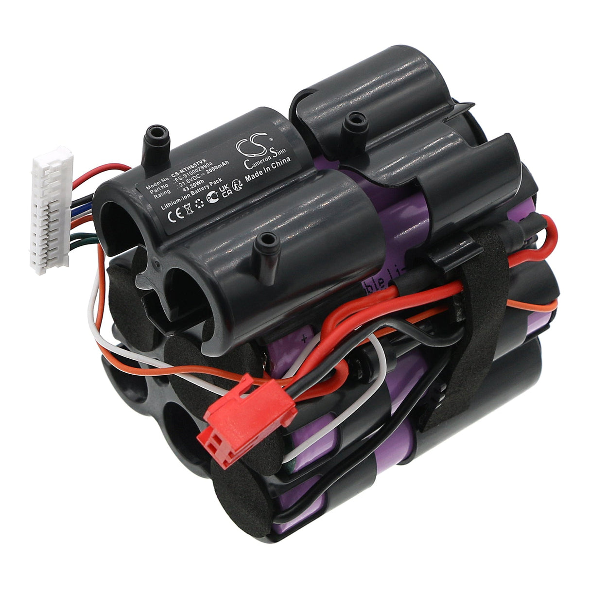 21.6V, Li-ion, 2000mAh, Vacuum Battery fits Rowenta, Air Force Light, Ms6573, 43.20Wh Vacuum Cameron Sino Technology Limited
