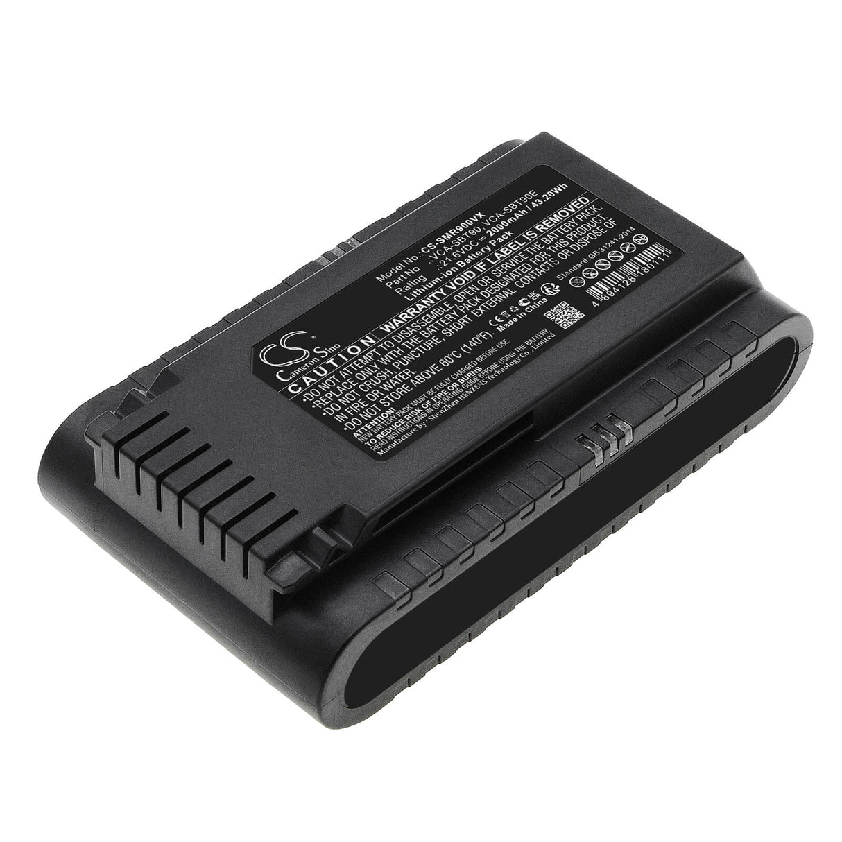 21.6v, Li-ion, 2000mah, Battery Fits Samsung Jet 75 Multi Vs20t7534t1/sh, Jet 75 Premium, 43.20wh Vacuum Cameron Sino Technology Limited