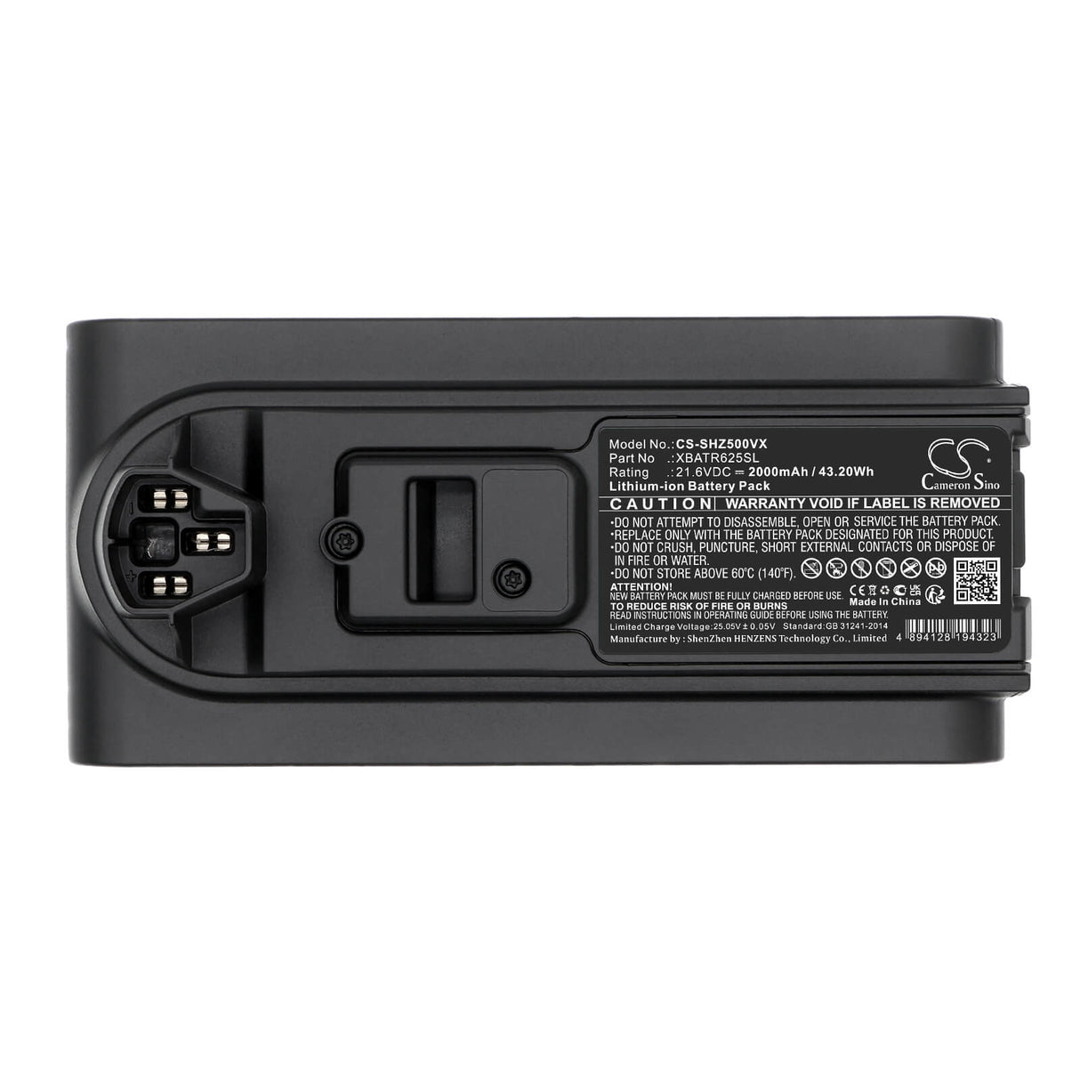 21.6V, Li-ion, 2000mAh, Vacuum battery fits Shark, Iz500, Iz531h, Iz540h, 43.20Wh Vacuum Cameron Sino Technology Limited