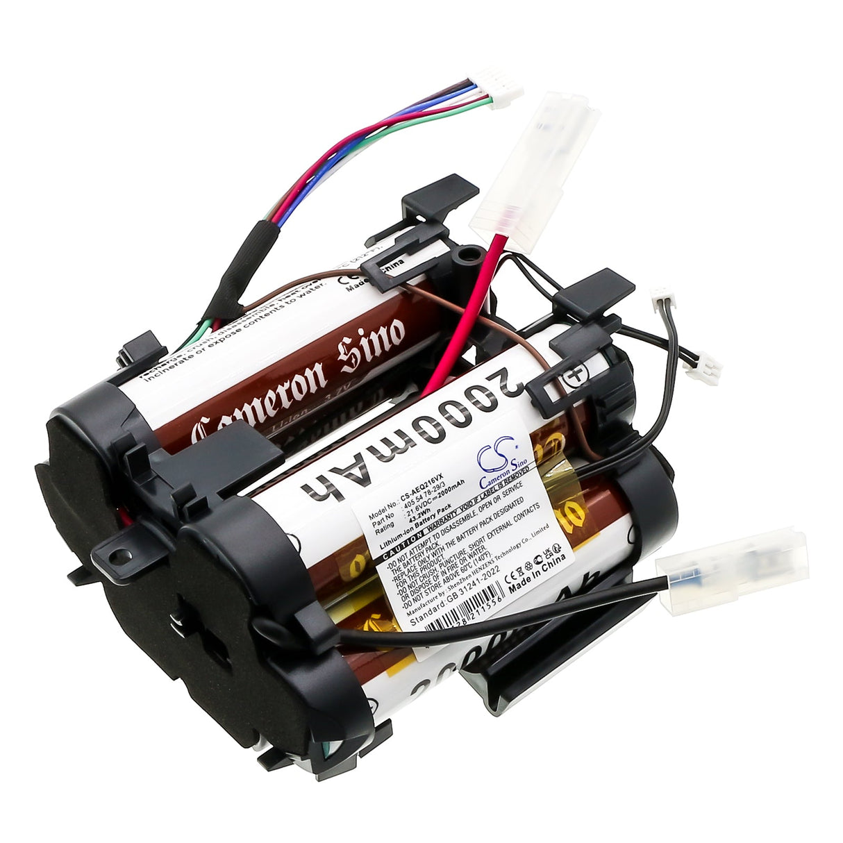 21.6V, Li-ion, 2000mAh, Vacuum battery fits Aeg, Qx9-1-40, Qx9-1-40gg, 43.2Wh Vacuum Cameron Sino Technology Limited