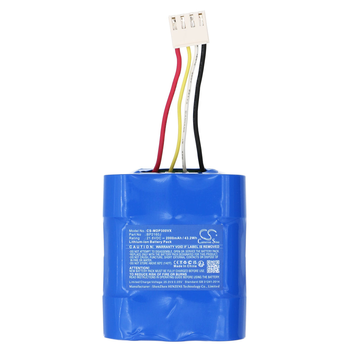 21.6V, Li-ion, 2000mAh Vacuum Battery fits Media, P3 Multi, V1 Pro, 43.2Wh Vacuum Cameron Sino Technology Limited