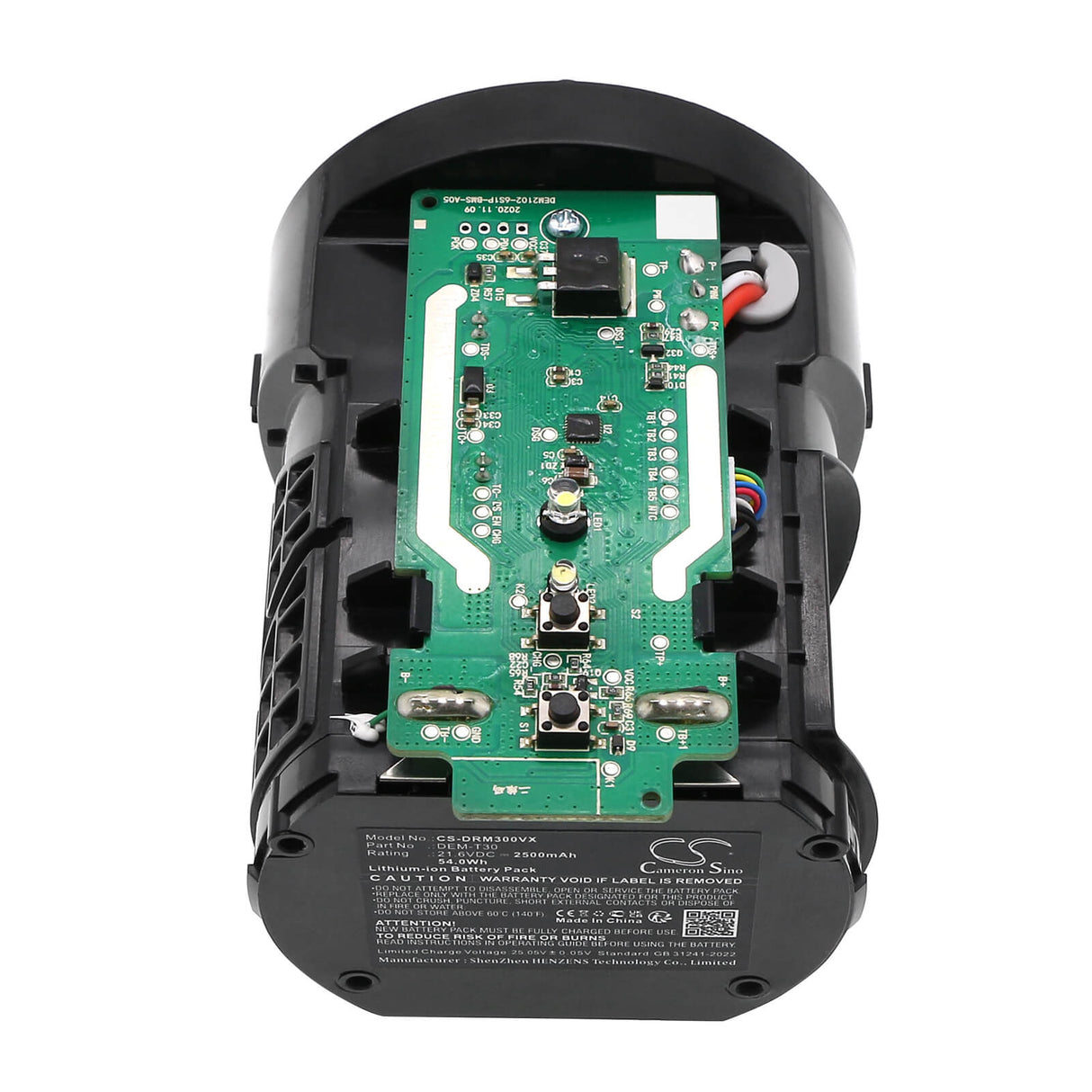 21.6V, Li-ion, 2500mAh, Vacuum battery fits Deerma, Dem-t30, 54.0Wh Vacuum Cameron Sino Technology Limited
